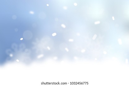 Light BLUE vector cover with beautiful snowflakes. Modern geometrical abstract illustration with crystals of ice. The pattern can be used for year new  websites.