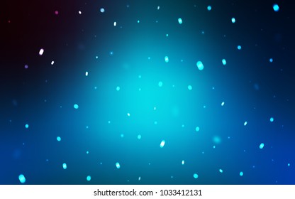 Light BLUE vector cover with beautiful snowflakes. Decorative shining illustration with snow on abstract template. The pattern can be used for new year leaflets.