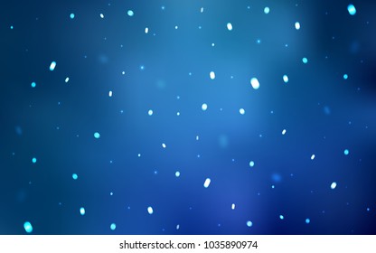 Light BLUE vector cover with beautiful snowflakes. Modern geometrical abstract illustration with crystals of ice. New year design for your ad, poster, banner.