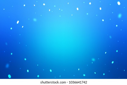 Light BLUE vector cover with beautiful snowflakes. Shining colored illustration with snow in christmas style. New year design for your business advert.