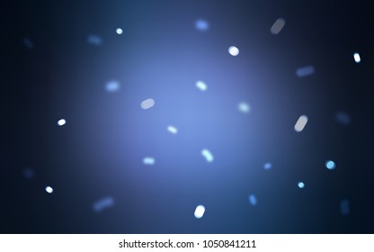 Light BLUE vector cover with beautiful snowflakes. Shining colored illustration with snow in christmas style. New year design for your ad, poster, banner.