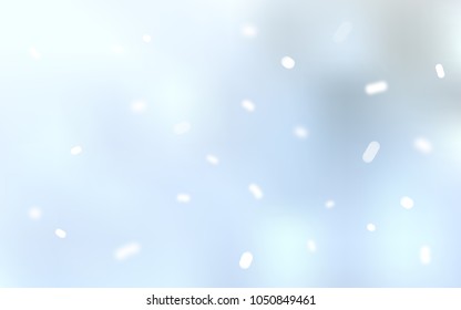 Light BLUE vector cover with beautiful snowflakes. Decorative shining illustration with snow on abstract template. The template can be used as a new year background.