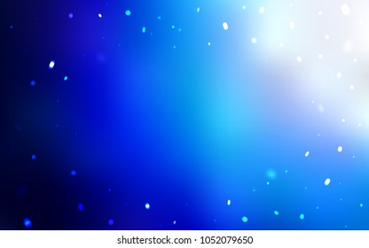 Light BLUE vector cover with beautiful snowflakes. Blurred decorative design in xmas style with snow. The template can be used as a new year background.