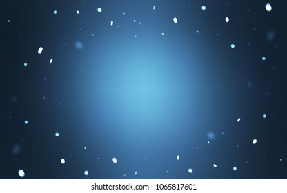 Light BLUE vector cover with beautiful snowflakes. Modern geometrical abstract illustration with crystals of ice. New year design for your ad, poster, banner.