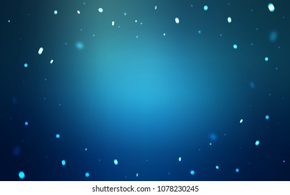 Light BLUE vector cover with beautiful snowflakes. Modern geometrical abstract illustration with crystals of ice. The pattern can be used for new year ad, booklets.