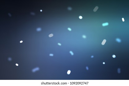 Light BLUE vector cover with beautiful snowflakes. Shining colored illustration with snow in christmas style. The pattern can be used for year new  websites.
