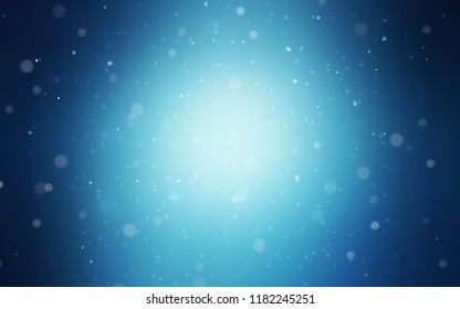 Light BLUE vector cover with beautiful snowflakes. Modern geometrical abstract illustration with crystals of ice. New year design for your ad, poster, banner.