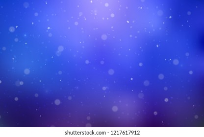Light BLUE vector cover with beautiful snowflakes. Shining colored illustration with snow in christmas style. New year design for your ad, poster, banner.
