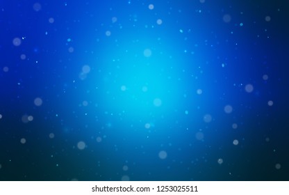 Light BLUE vector cover with beautiful snowflakes. Modern geometrical abstract illustration with crystals of ice. The pattern can be used for new year leaflets.