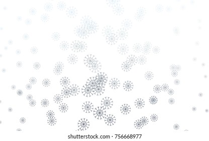 Light BLUE vector cover with beautiful snowflakes. Shining colored illustration with snow in christmas style. New year design for your business advert.