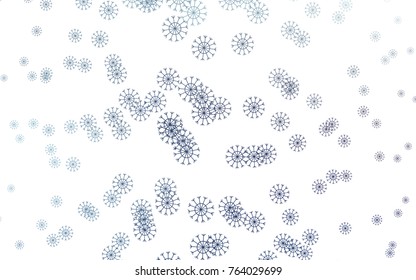 Light BLUE vector cover with beautiful snowflakes. Shining colored illustration with snow in christmas style. New year design for your ad, poster, banner.