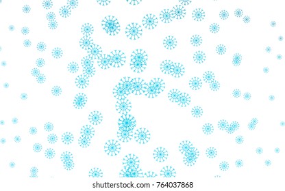 Light BLUE vector cover with beautiful snowflakes. Glitter abstract illustration with crystals of ice. The pattern can be used for year new  websites.