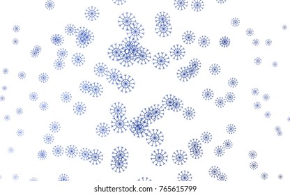 Light BLUE vector cover with beautiful snowflakes. Glitter abstract illustration with crystals of ice. The pattern can be used for year new  websites.