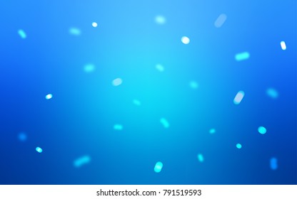 Light BLUE vector cover with beautiful snowflakes. Modern geometrical abstract illustration with crystals of ice. New year design for your ad, poster, banner.