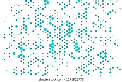 Light BLUE vector cover with circles. Glitter abstract illustration with blurred drops of rain. Design for posters, banners.