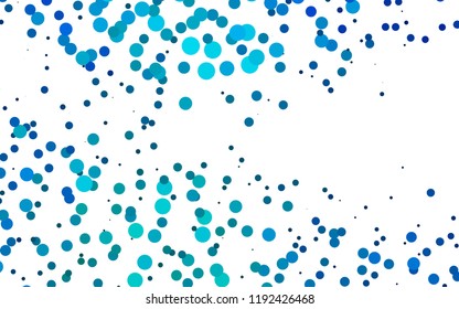 Light BLUE vector cover with circles. Blurred decorative design in abstract style with bubbles. Design for business adverts.