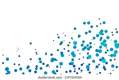 Light BLUE vector cover with circles. Colorful illustration with blurred circles in nature style. Design for posters, banners.