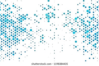 Light BLUE vector cover with circles. Abstract illustration with colored bubbles in nature style. Design for posters, banners.