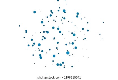 Light BLUE vector cover with circles. Blurred bubbles on abstract backdrop with colorful gradient. Template for your brand book.