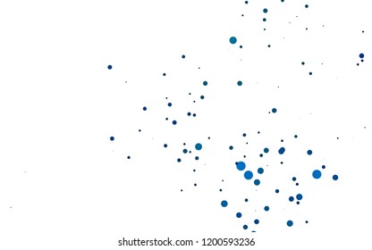 Light BLUE vector cover with circles. Blurred bubbles on abstract backdrop with colorful gradient. Template for your brand book.