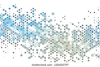 Light BLUE vector cover with circles. Illustration with set of shining colorful abstract circles. Template for your brand book.