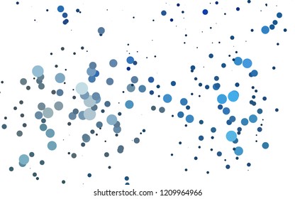 Light BLUE vector cover with circles. Modern abstract illustration with colorful water drops. Pattern for beautiful websites.