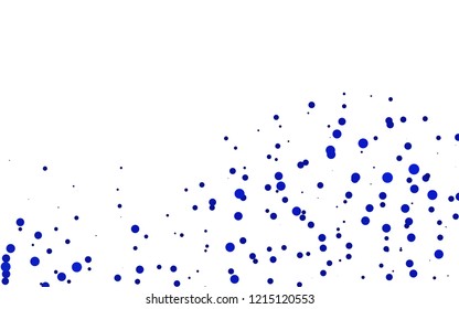Light BLUE vector cover with circles. Blurred decorative design in abstract style with bubbles. Pattern of water, rain drops.