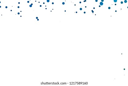 Light BLUE vector cover with circles. Glitter abstract illustration with blurred drops of rain. Pattern for beautiful websites.