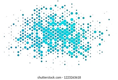 Light BLUE vector cover with circles. Illustration with set of shining colorful abstract circles. Design for business adverts.