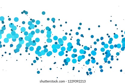 Light BLUE vector cover with circles. Blurred bubbles on abstract backdrop with colorful gradient. Pattern for ads, leaflets.