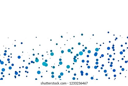 Light BLUE vector cover with circles. Glitter abstract illustration with blurred drops of rain. Template for your brand book.