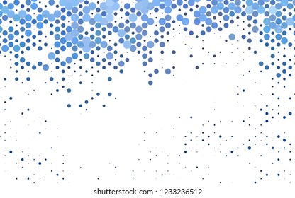 Light BLUE vector cover with circles. Illustration with set of shining colorful abstract circles. Template for your brand book.