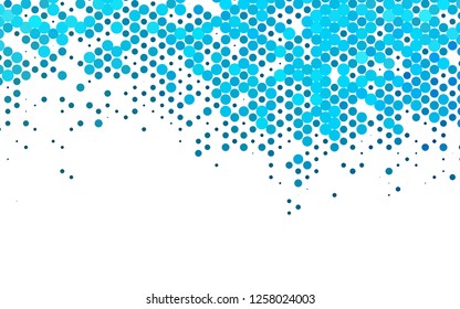 Light BLUE vector cover with circles. Glitter abstract illustration with blurred drops of rain. Design for business adverts.