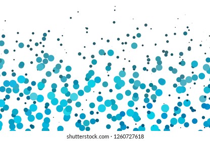 Light BLUE vector cover with circles. Illustration with set of shining colorful abstract circles. Template for your brand book.
