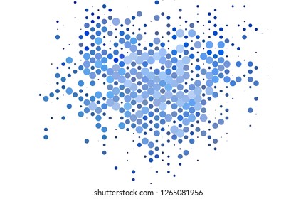 Light BLUE vector cover with circles. Glitter abstract illustration with blurred drops of rain. Pattern for ads, booklets.