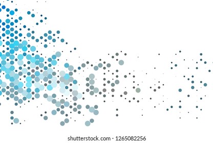 Light BLUE vector cover with circles. Blurred decorative design in abstract style with bubbles. Pattern for beautiful websites.