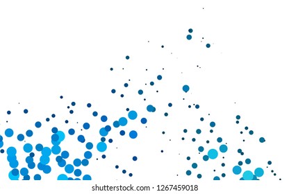 Light BLUE vector cover with circles. Blurred bubbles on abstract backdrop with colorful gradient. Pattern for ads, leaflets.