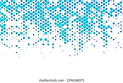Light BLUE vector cover with circles. Blurred decorative design in abstract style with bubbles. Pattern of water, rain drops.