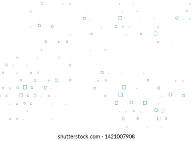 Light BLUE vector cover with circles, cubes. Glitter abstract illustration with cubes, circles. Pattern for ads, leaflets.