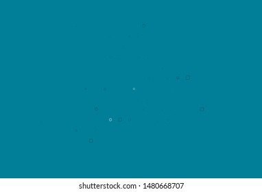 Light BLUE vector cover with circles, cubes. Illustration with set of shining colorful abstract circles, cubes. Completely new template for your brand book.