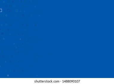 Light BLUE vector cover with circles, cubes. Illustration with set of shining colorful abstract circles, cubes. Completely new template for your brand book.