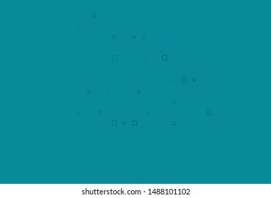 Light BLUE vector cover with circles, cubes. Abstract illustration with colorful circles, rectangles. Pattern for beautiful websites.