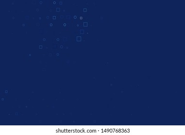 Light BLUE vector cover with circles, cubes. Abstract illustration with colorful circles, rectangles. Design for posters, banners.