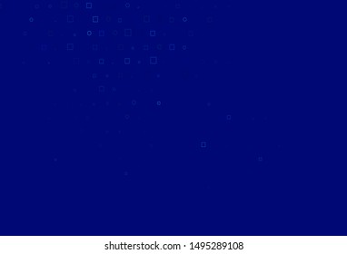 Light BLUE vector cover with circles, cubes. Decorative design in abstract style with circles, rectangles. Pattern for beautiful websites.