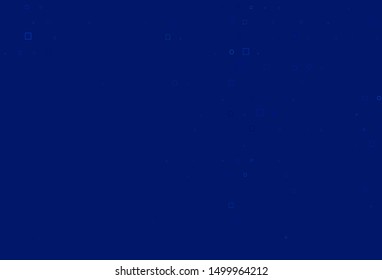 Light BLUE vector cover with circles, cubes. Colorful illustration with circles, squares in nature style. Design for posters, banners.