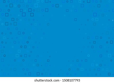 Light BLUE vector cover with circles, cubes. Abstract illustration with colorful circles, rectangles. Completely new template for your brand book.