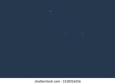 Light BLUE vector cover with circles, cubes. Colorful illustration with circles, squares in nature style. Pattern for beautiful websites.