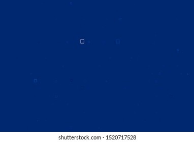 Light BLUE vector cover with circles, cubes. Decorative design in abstract style with circles, rectangles. Design for business adverts.