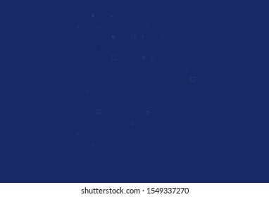 Light BLUE vector cover with circles, cubes. Colorful gradient with circles, rectangles on abstract backdrop. Pattern for ads, leaflets.