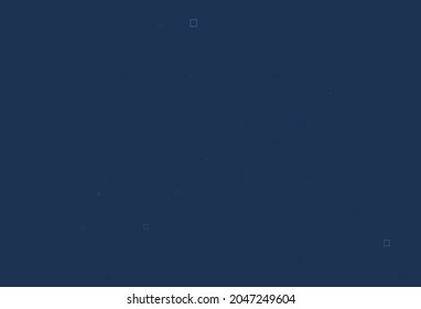 Light BLUE vector cover with circles, cubes. Colorful illustration with circles, squares in nature style. Pattern for beautiful websites.